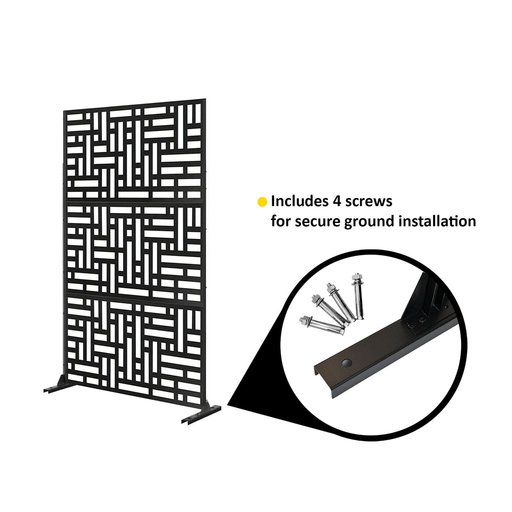 Metal Indoor/Outdoor Privacy Screen 90cm x 180cm - Maze - SGP Garden Ltd