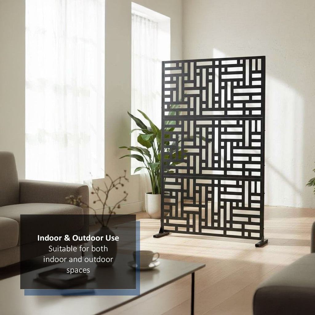 Metal Indoor/Outdoor Privacy Screen 90cm x 180cm - Maze - SGP Garden Ltd