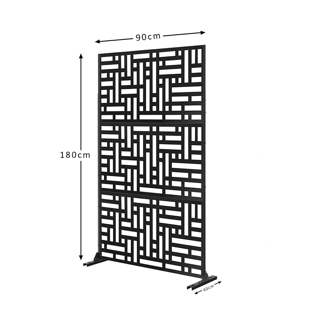 Metal Indoor/Outdoor Privacy Screen 90cm x 180cm - Maze - SGP Garden Ltd