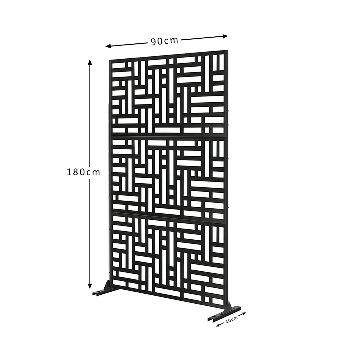Metal Indoor/Outdoor Privacy Screen 90cm x 180cm - Maze - SGP Garden Ltd