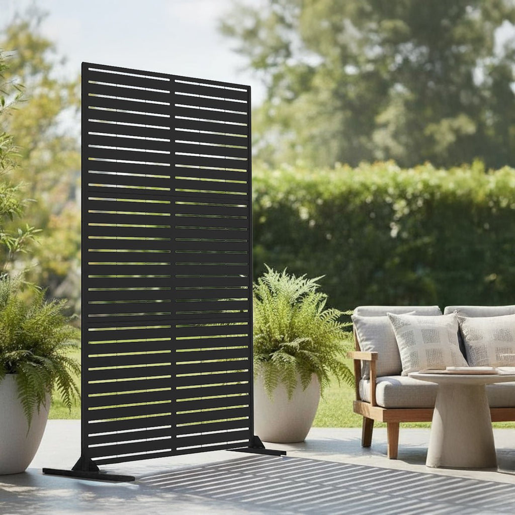 Metal Indoor/Outdoor Privacy Screen 90cm x 180cm - Slats - SGP Garden Ltd