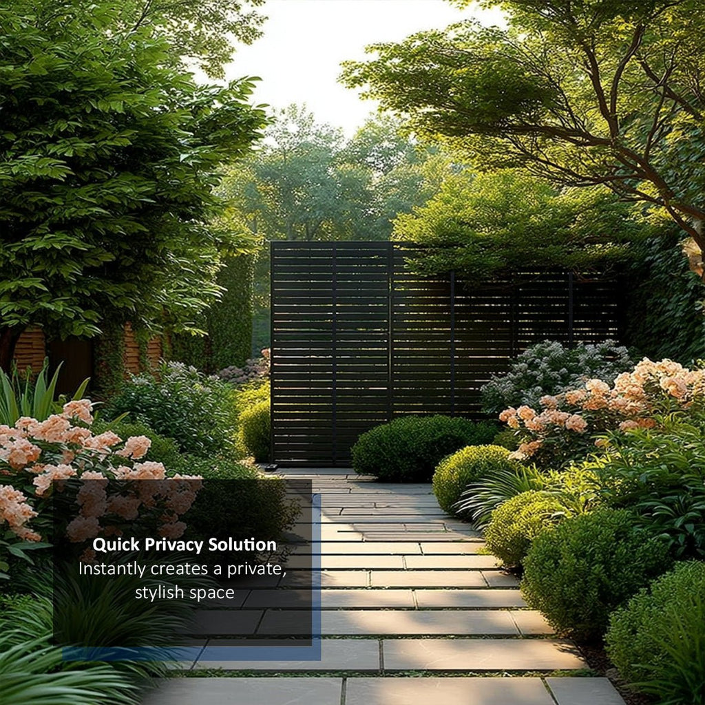 Metal Indoor/Outdoor Privacy Screen 90cm x 180cm - Slats - SGP Garden Ltd