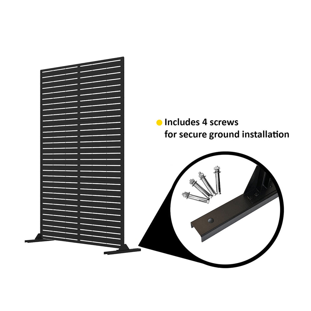 Metal Indoor/Outdoor Privacy Screen 90cm x 180cm - Slats - SGP Garden Ltd