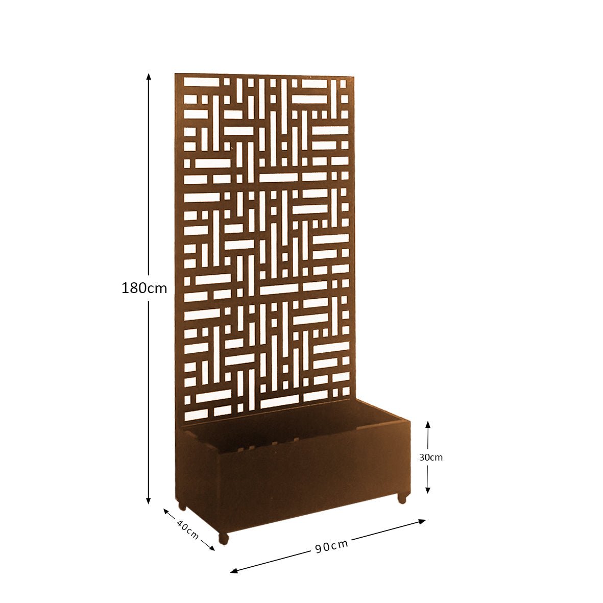Metal Indoor/Outdoor Privacy Screen with Plant Pot - Maze - SGP Garden Ltd