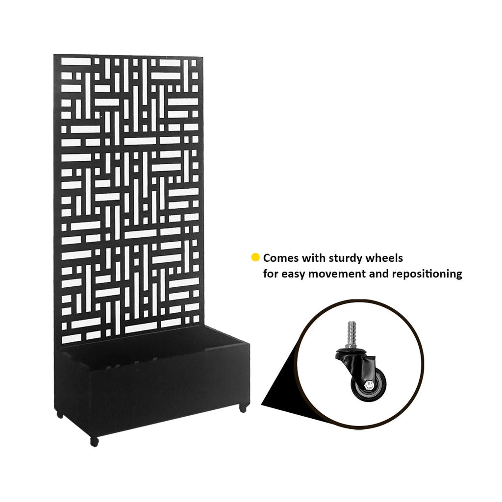 Metal Indoor/Outdoor Privacy Screen with Plant Pot - Maze - SGP Garden Ltd