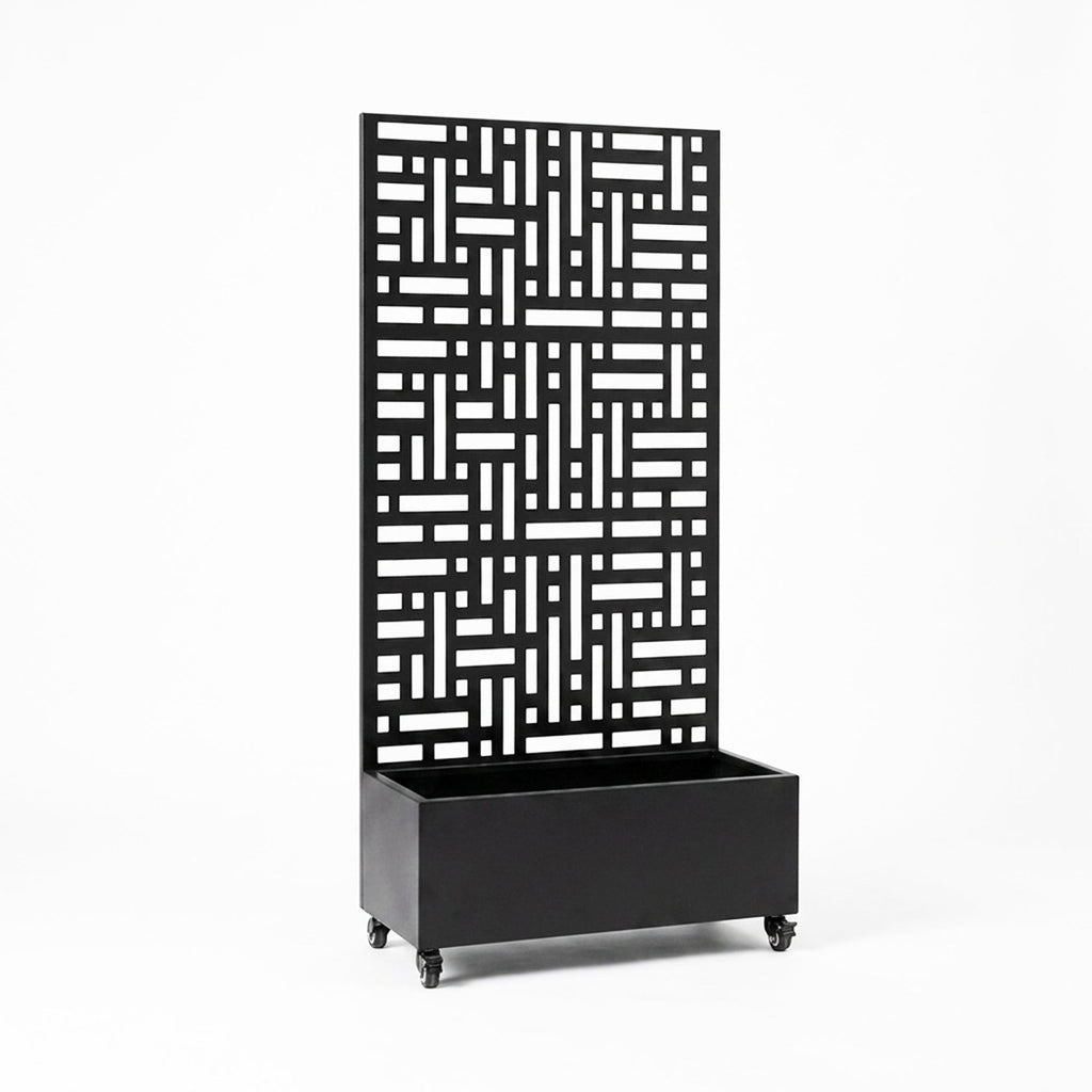 Metal Indoor/Outdoor Privacy Screen with Plant Pot - Maze - SGP Garden Ltd