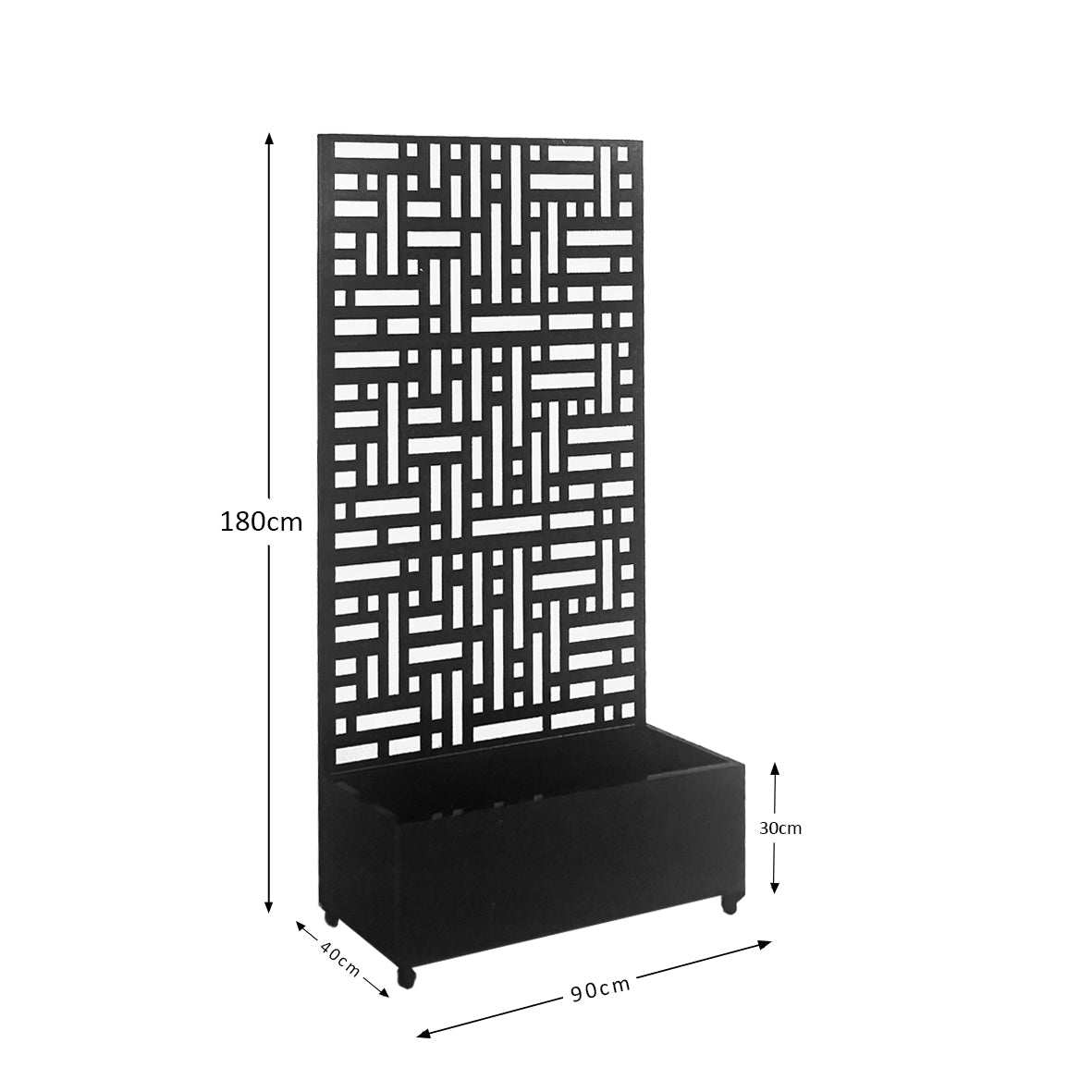 Metal Indoor/Outdoor Privacy Screen with Plant Pot - Maze - SGP Garden Ltd