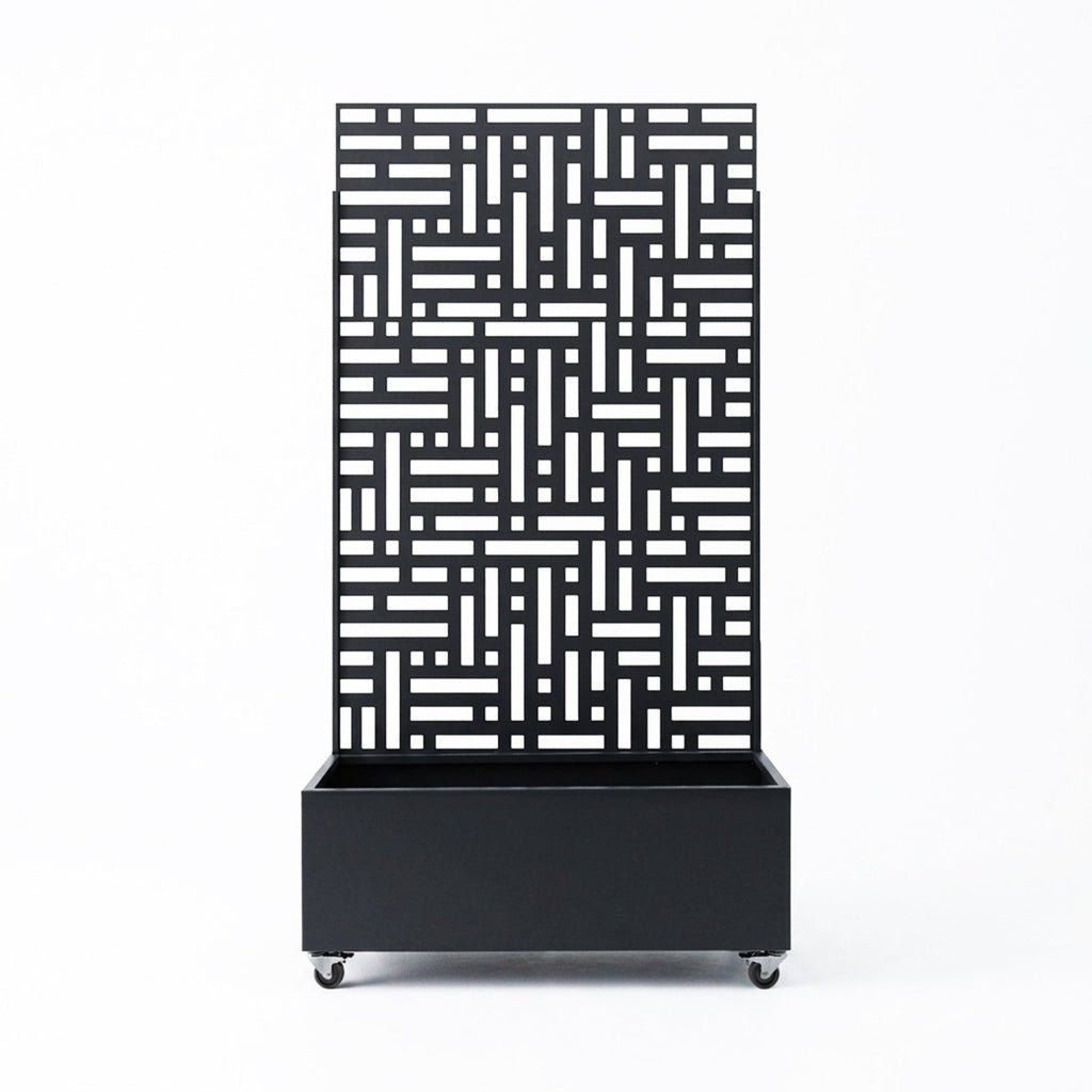 Metal Indoor/Outdoor Privacy Screen with Plant Pot - Maze - SGP Garden Ltd