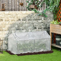 Mini Greenhouse With 2 Windows, Plant Flower Herbs Growing 120cmx60cmx60cm - SGP Garden Ltd