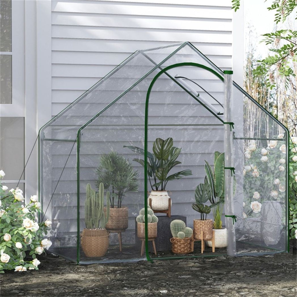 Mini Walk-in Greenhouse | UV-resistant PE plastic cover | Transparent 180L x 100W x 168H cm - SGP Garden Ltd