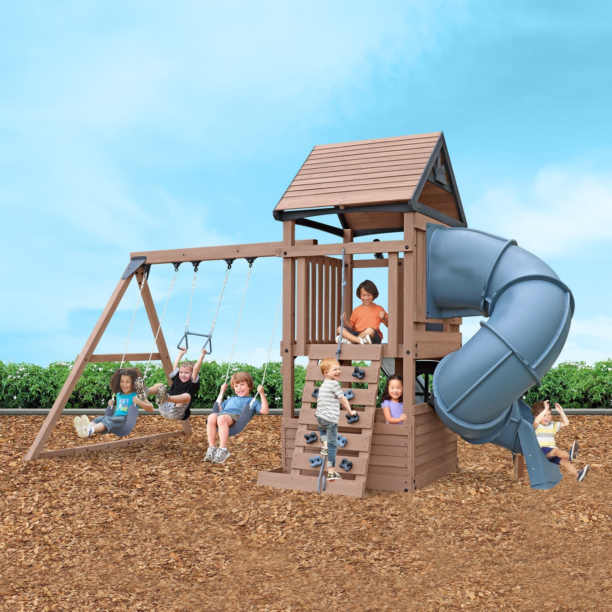 Mountain Peak Wooden Climbing Frame - SGP Garden Ltd