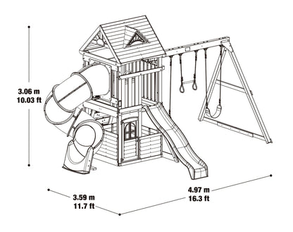 Mountain Peak Wooden Climbing Frame - SGP Garden Ltd