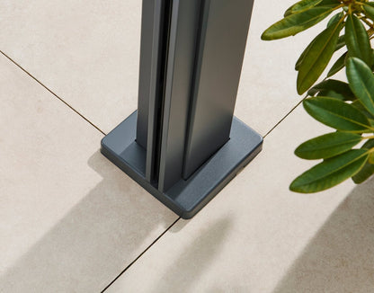 Nexus Pergola Bundle - Grey Aluminium 3m x 3m with LEDs and 3 Screens - SGP Garden Ltd