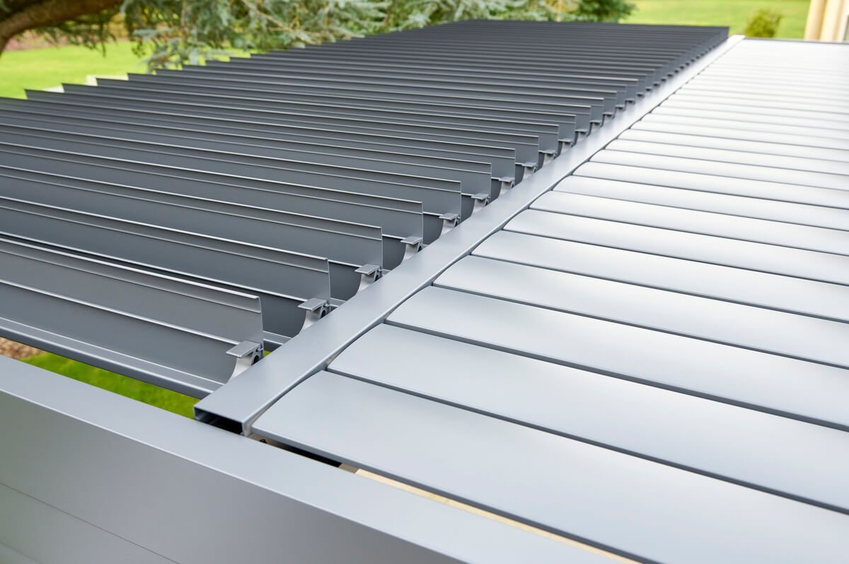 Nexus Pergola Bundle - Grey Aluminium 3m x 3m with LEDs and 3 Screens - SGP Garden Ltd
