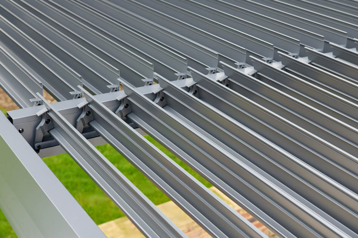 Nexus Pergola Bundle - Grey Aluminium 3m x 3m with LEDs and 3 Screens - SGP Garden Ltd