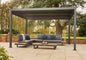 Nexus Pergola Bundle - Grey Aluminium 3m x 4m with LEDs and 3 Screens - SGP Garden Ltd