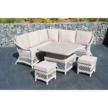 Norfolk Leisure Cotswold Mini Corner Set With Stools And Square Adjustable Table - SGP Garden Ltd