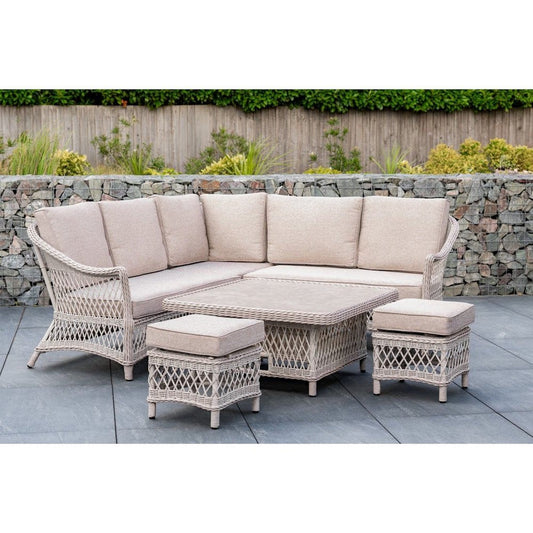 Norfolk Leisure Cotswold Mini Corner Set With Stools And Square Adjustable Table - SGP Garden Ltd
