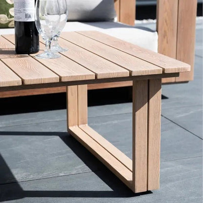 Norfolk Leisure Darlington Wood‑Look Aluminium Corner Set - SGP Garden Ltd