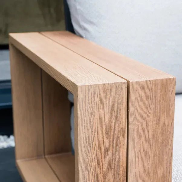 Norfolk Leisure Darlington Wood‑Look Aluminium Corner Set - SGP Garden Ltd