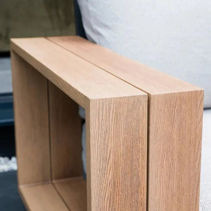 Norfolk Leisure Darlington Wood‑Look Aluminium Corner Set - SGP Garden Ltd
