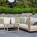 Norfolk Leisure Darlington Wood‑Look Aluminium Corner Set - SGP Garden Ltd