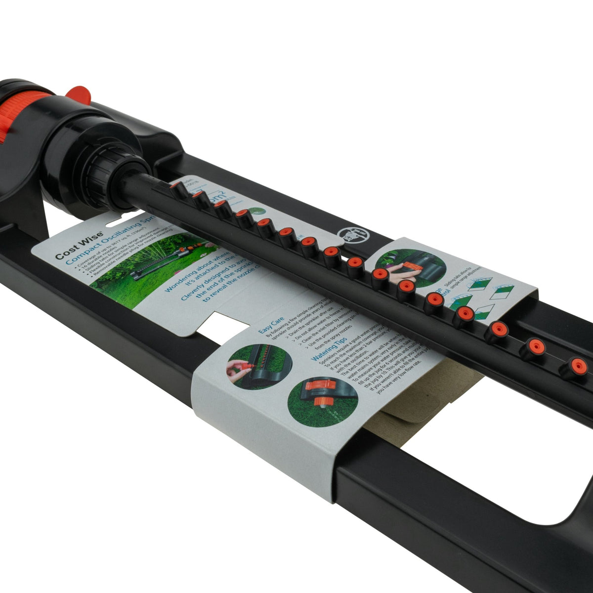 Oscillating Sprinkler Cost Wise Black Orange Outdoor Watering Kit Lawn Sprinkler - SGP Garden Ltd