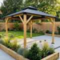 Ottawa 3 x 3 x 3.05m Cedar Wood Frame with Double Roof - SGP Garden Ltd