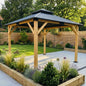 Ottawa 3 x 3 x 3.05m Cedar Wood Frame with Double Roof - SGP Garden Ltd