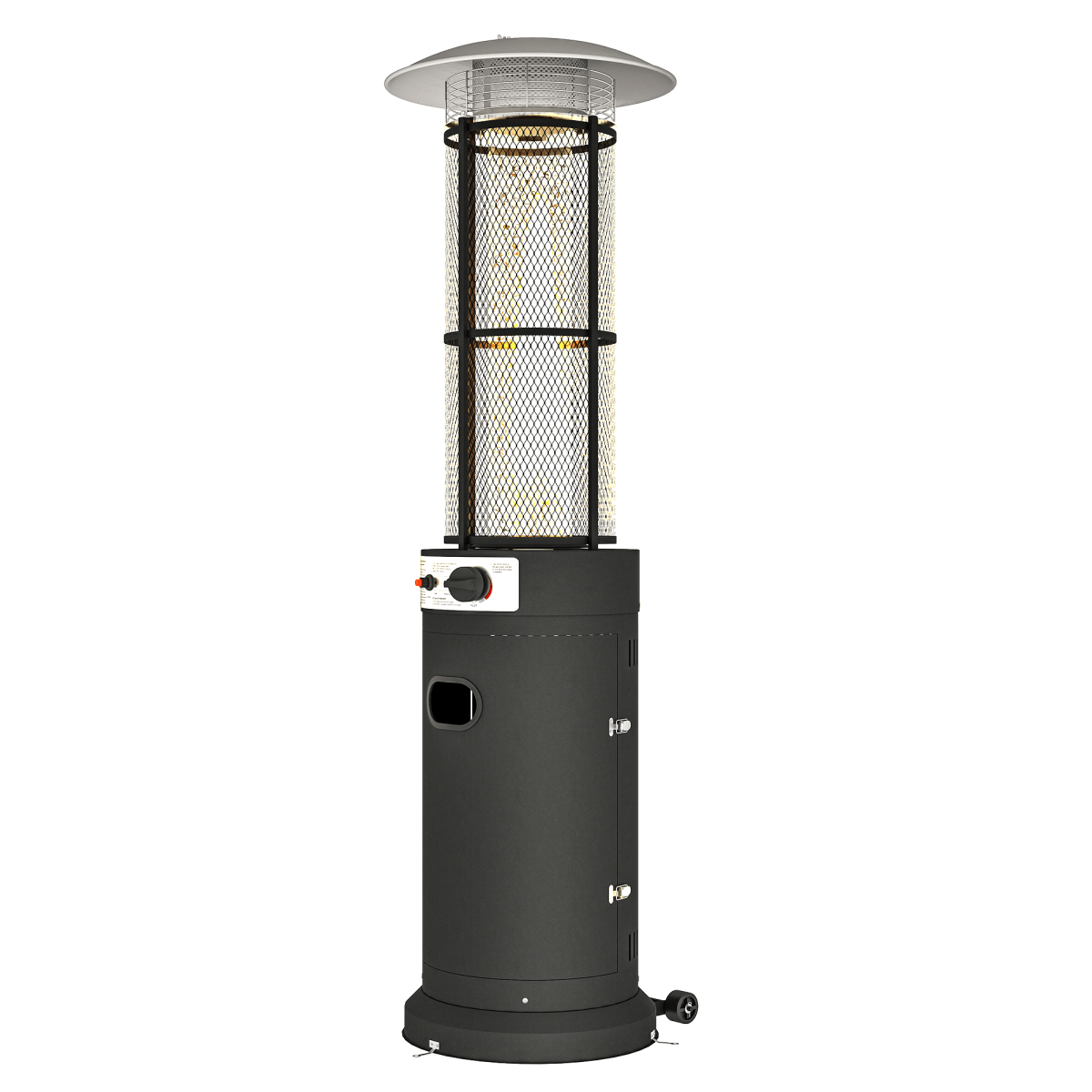 Outsunny 11 KW Gas Patio Heater, Propane Heater with Tip-Over Switch, Black - SGP Garden Ltd