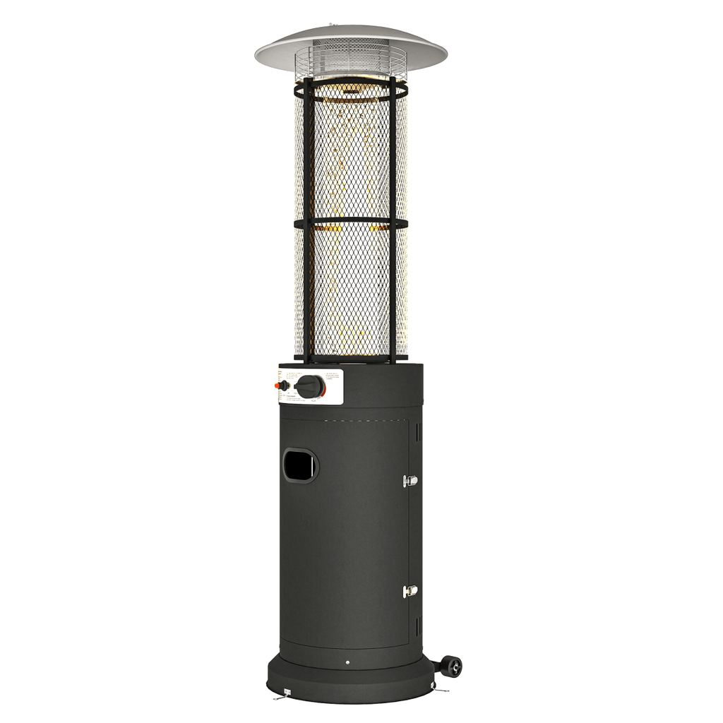 Outsunny 11 KW Gas Patio Heater, Propane Heater with Tip-Over Switch, Black - SGP Garden Ltd