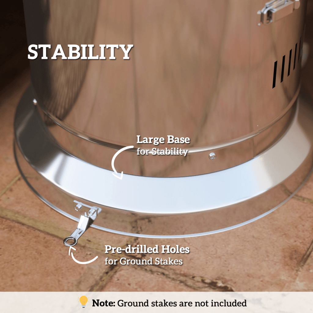 Outsunny 11 KW Gas Patio Heater, Propane Heater with Tip-Over Switch, Silver - SGP Garden Ltd
