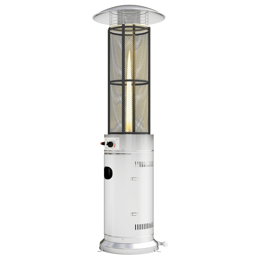 Outsunny 11 KW Gas Patio Heater, Propane Heater with Tip-Over Switch, Silver - SGP Garden Ltd