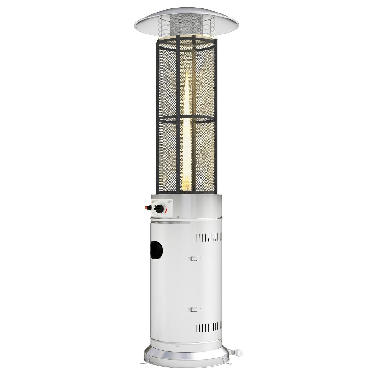 Outsunny 11 KW Gas Patio Heater, Propane Heater with Tip-Over Switch, Silver - SGP Garden Ltd
