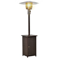 Outsunny 12KW Gas Patio Heater Wicker Rattan Terrace Standing - High Quality, Reliable Heat with Tabletop - SGP Garden Ltd