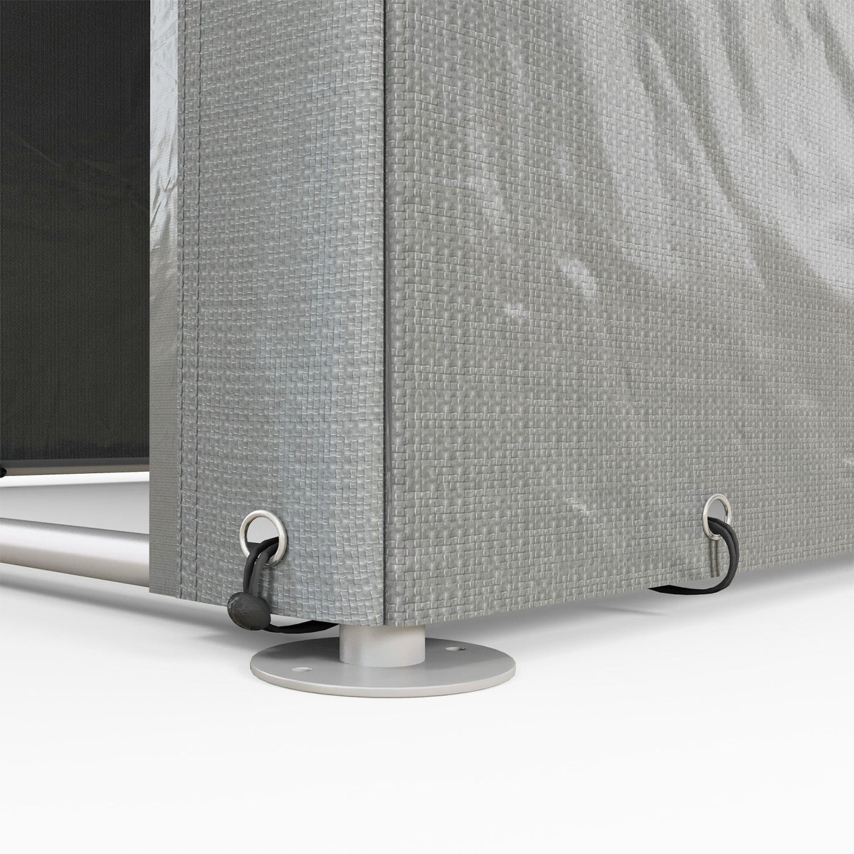 Outsunny 1.6 x 2.2m Garden Storage Shed Tent, with Accessories - Light Grey - SGP Garden Ltd