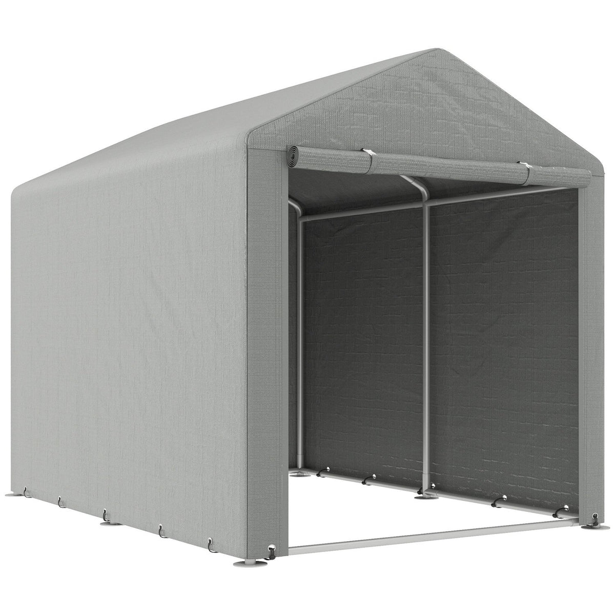 Outsunny 1.6 x 2.2m Garden Storage Shed Tent, with Accessories - Light Grey - SGP Garden Ltd