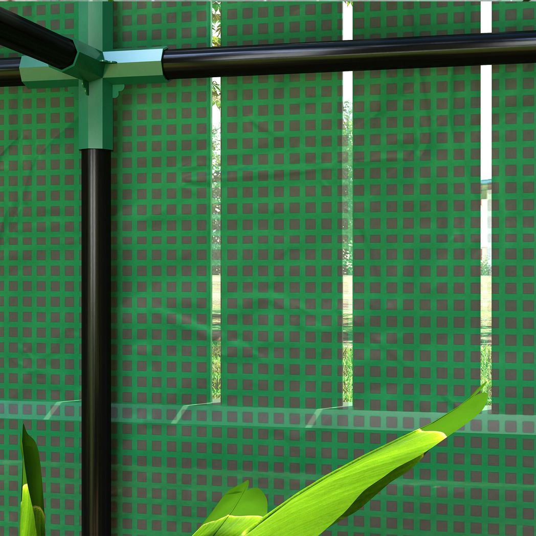 Outsunny 3 Tier Mini Greenhouse with PE Cover, Roll-Up Door - SGP Garden Ltd