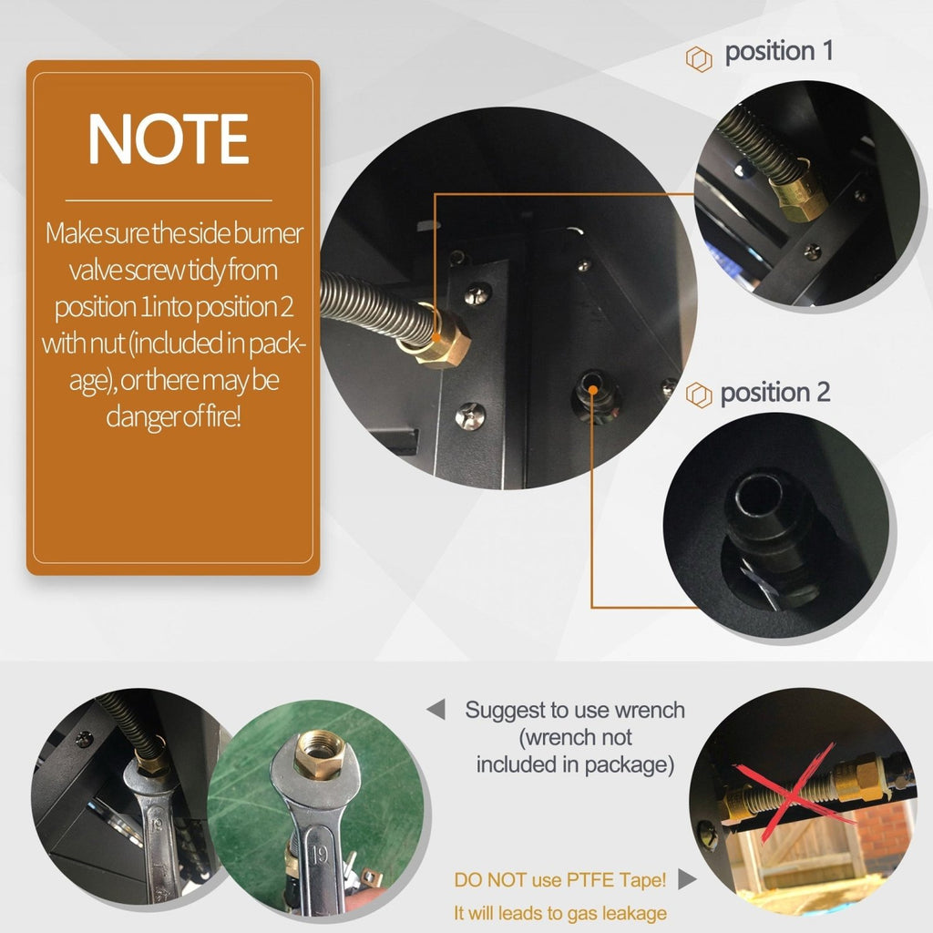 Outsunny 4+1 Burner Gas BBQ Grill, Outdoor Barbecue Trolley with Wheels, Warming Rack, Side Shelves, Cabinet, Thermometer for Garden, Party, Camping, 125 L x 51 W x 100 H cm, Black - SGP Garden Ltd