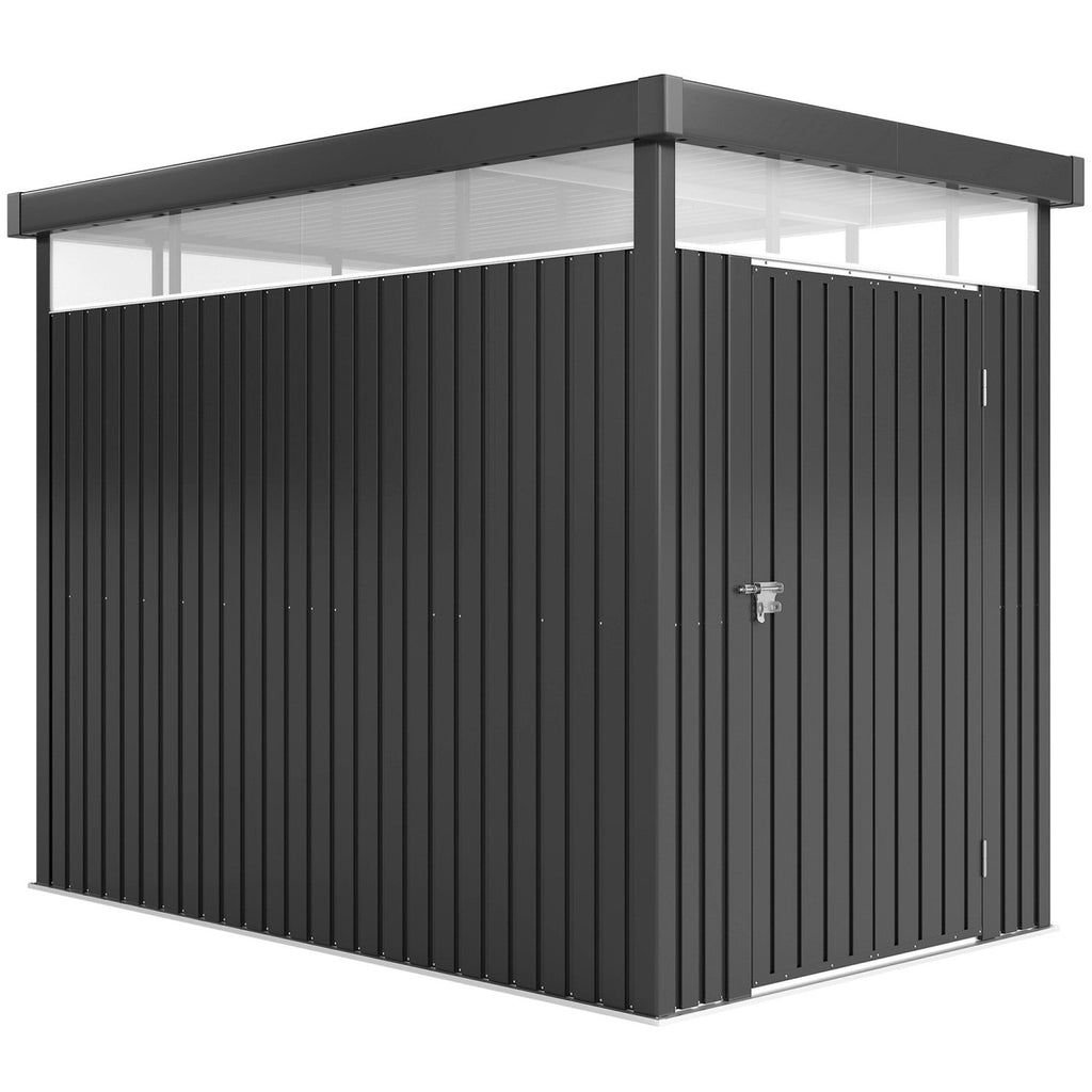 Outsunny 5.3 x 8.5ft Galvanised Steel Garden Shed, Metal Shed with Roof Windows, Leakage Holes and Lockable Wide Door for Outdoor Patio Tool Storage - SGP Garden Ltd