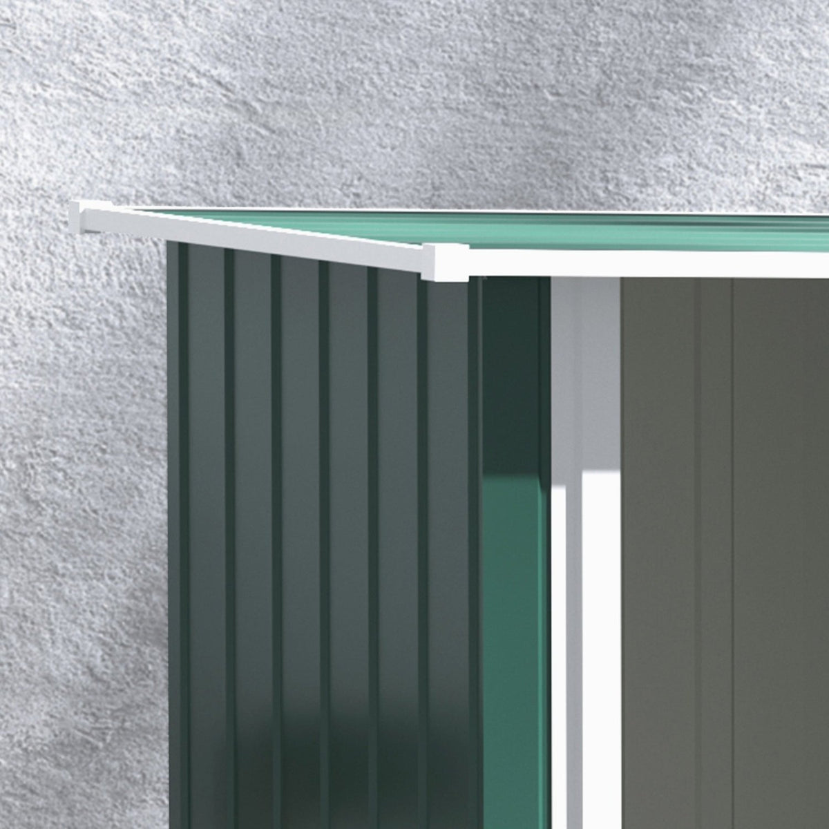 Outsunny 5ft x 3ft Metal Garden Storage Shed, Outdoor Tool Shed with Sloped Roof, Lockable Door for Tools, Equipment, Green - SGP Garden Ltd