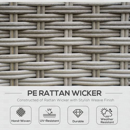 Outsunny 6 PCs Rattan Garden Furniture Sectional Conversation Corner Sofa - SGP Garden Ltd