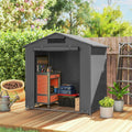 Outsunny 6 x 4 ft Outdoor Garden Storage Shed, Waterproof Bike Tent with Vent and Roll-Up Zipper Door - SGP Garden Ltd