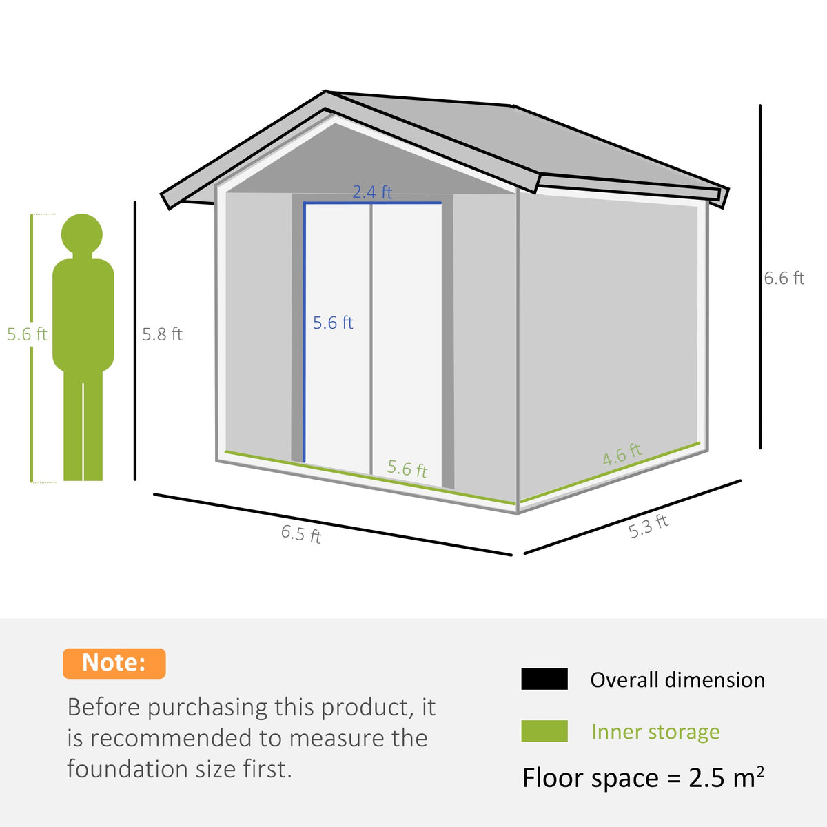 Outsunny 6.5 x 5ft Garden Shed, Metal Storage Tool House Gardening Tool Storage with Shutter Vents, Brown - SGP Garden Ltd