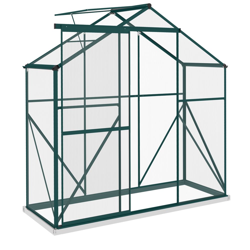 Outsunny 6x2.5ft Polycarbonate Greenhouse - Strong, Spacious, and Effortless Gardening - SGP Garden Ltd