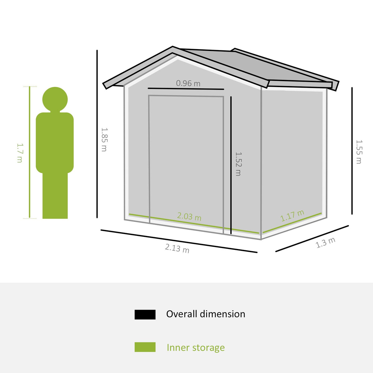Outsunny 7 x 4ft Lockable Metal Garden Tool Storage Shed Storage - Light Brown - SGP Garden Ltd