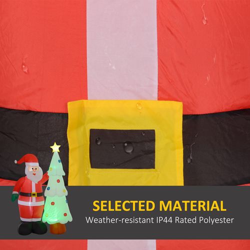 Outsunny 7ft Christmas Inflatable Decoration Santa Claus and Christmas Tree - SGP Garden Ltd