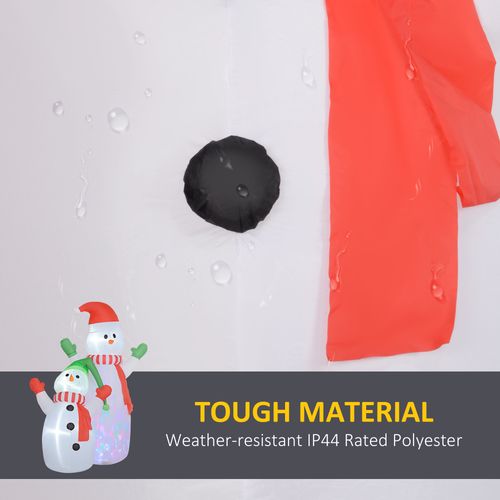 Outsunny 8FT Christmas Inflatable Snowman with Rotating Colorful LED Light - SGP Garden Ltd