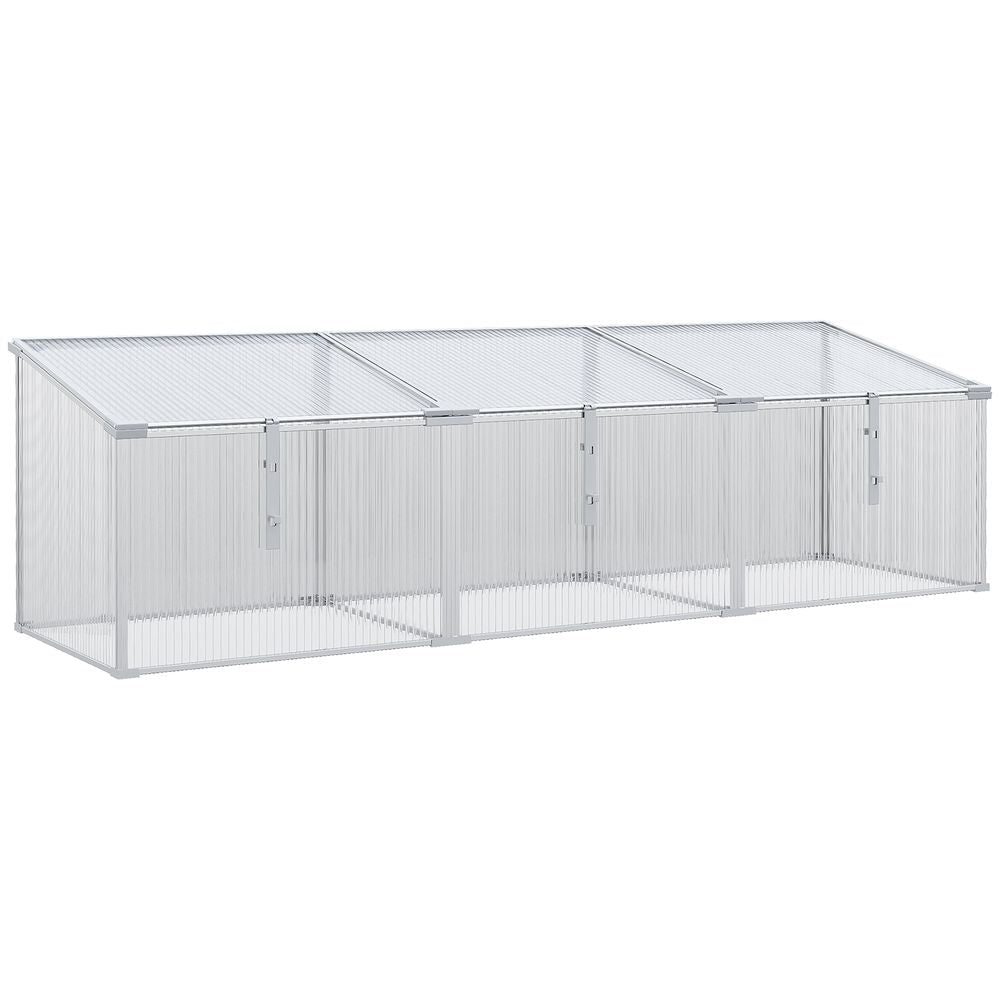 Outsunny Aluminium Greenhouse Cold Frame - Grow Plants Year Round - SGP Garden Ltd