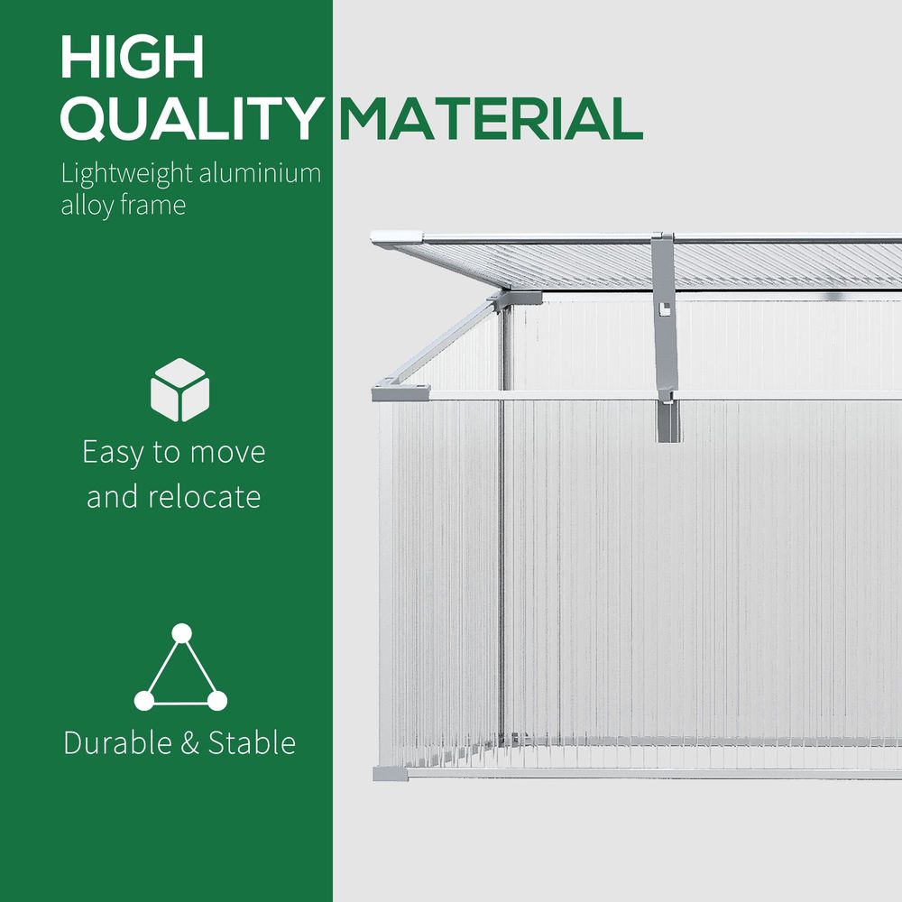 Outsunny Aluminium Greenhouse Cold Frame - Grow Plants Year Round - SGP Garden Ltd